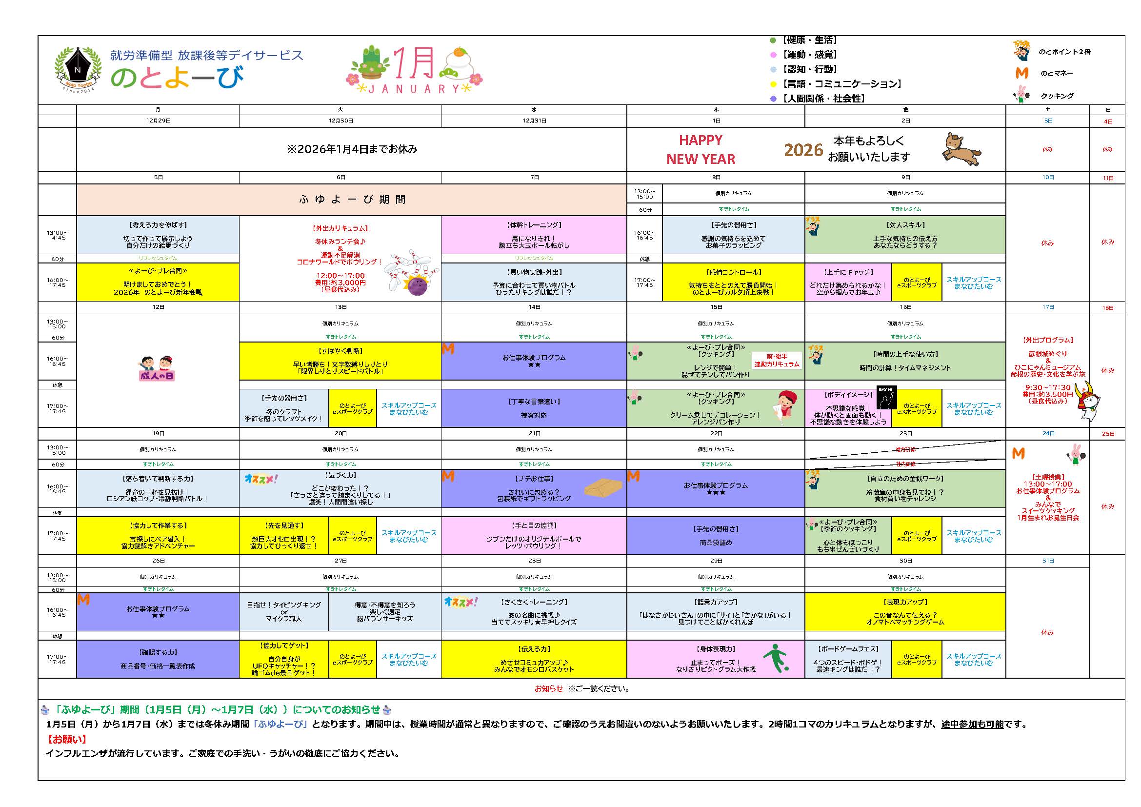 1月カリキュラム